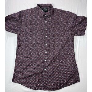 Rodd & Gunn XL Short Sleeve Shirt Albini Italian Fabric Poppy Floral Sports Fit